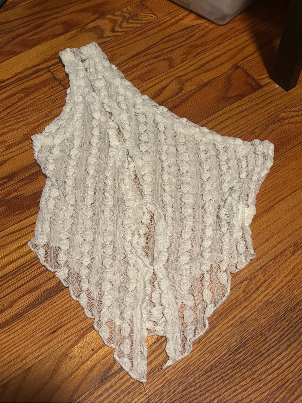 White Lace One-Shoulder Women's Top
